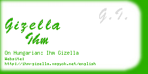 gizella ihm business card